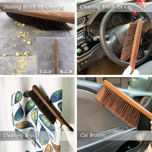 Hand Broom Cleaning Brushes - Soft Bristles Dusting Brush for Car, Bed, Couch, Garden, Furniture, Clothes
