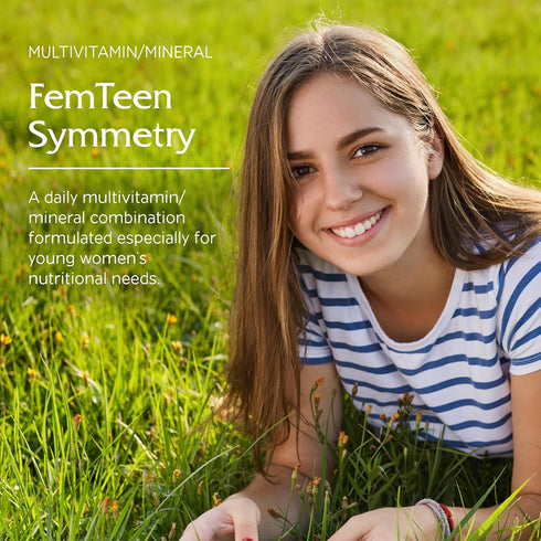 Vitanica FemTeen Symmetry, Vegan Daily Multivitamin for Teens, 120 Capsules