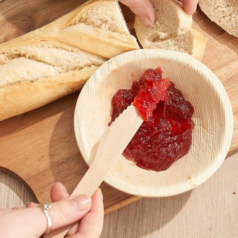 MATANA 100% Natural Disposable Bamboo Wooden Knives, 6.5" Inch (200 Pack), Compostable Cutlery for Events