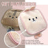 na1 Cute Kawaii Plush Makeup Bag, Inner Pocket and Handle, Zipper Closure for Convenient Travel (Pink Bunny)
