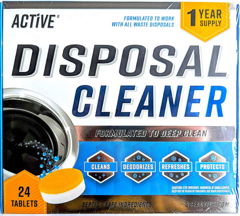Garbage Disposal Cleaner Deodorizer Tablets, 24 Pack, Powerful XL Foaming Tablet for Fresh Citrus Foam Sink Freshener