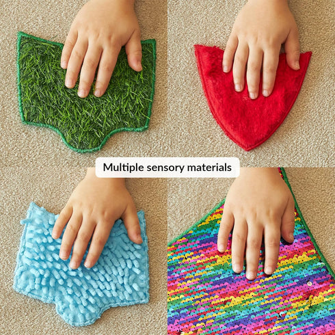 ODOXIA Sensory Wall Panel | Sequin Busy Board for Sensory Room and Daycare | Montessori Toys and Activity | Autism Mats