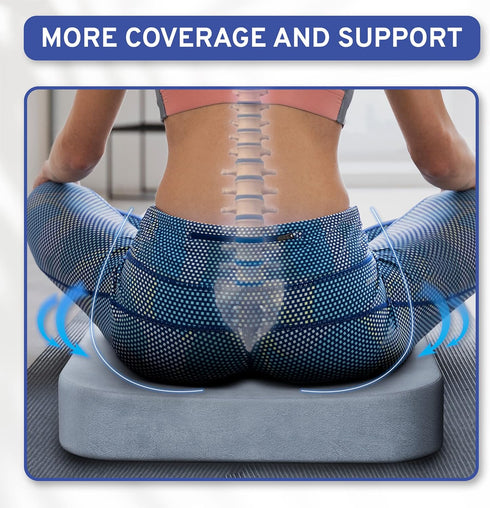 19x17x3 ComfySure Seat Cushion Extra Large - Firm Memory Foam Chair Pad for Recliner, Wheelchair, Office Chair