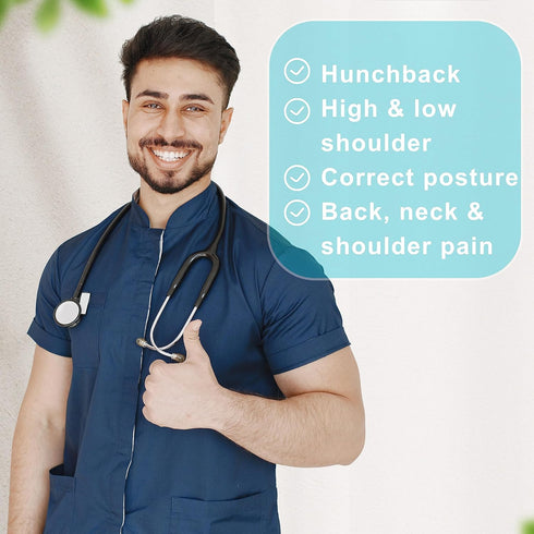 Posture Corrector for Men & Women - Adjustable Upper Back Brace for Clavicle Support, Neck & Back Pain Relief