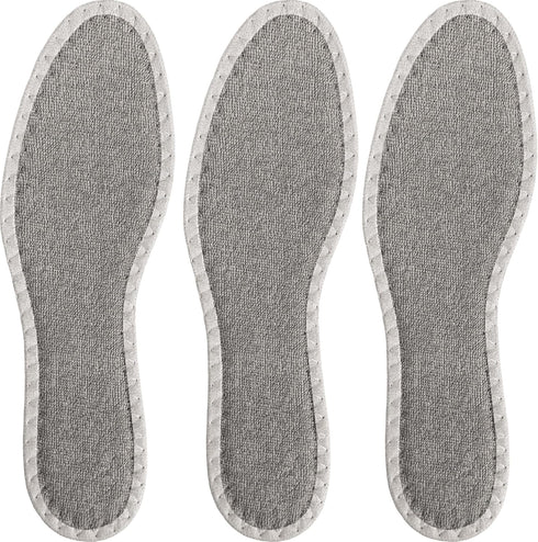 pedag Deo Fresh Natural Terry Cloth & Sisal Insoles, Handmade in Germany, Fully Washable, Grey, US W13 M10 / EU 43,