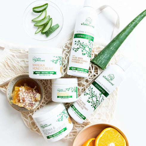 Wild Naturals Manuka Honey Cream Moisturizer for Dry Skin - Soothing Face Cream for Sensitive Skin, Hand & Body