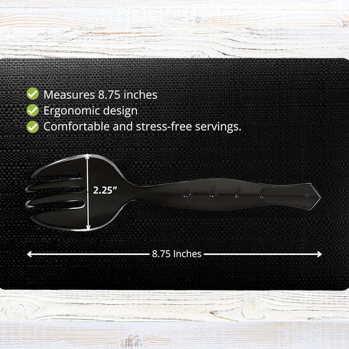 PARTY BARGAINS 8.75" Disposable Clear Plastic Serving Forks, 6 Pack, Heavy Duty Kitchenware Serving Fork Utensil for Wedding, Catering Services, Buffet, Birthday Parties by PARTY BARGAINS