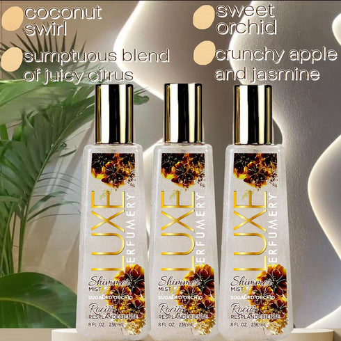 Luxe Perfumery Shimmer Body Mist, Sugared Orchid, 8.0 fl oz