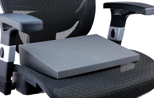 DeluxeComfort Foam Stress Relief Wedge - 15" x 10" x 1"-3" Rise - Therapeutic Back Pain Relief, Grey