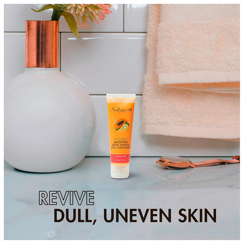 Sheamoisture Gel Cleanser for Dull, Uneven Skin Tone, Papaya and Vitamin C Face Cleanser, 4 oz