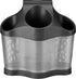 Polder Style Station for Hair Styling Tools, Black and Silver, Organizes Dryers, Irons, Brushes