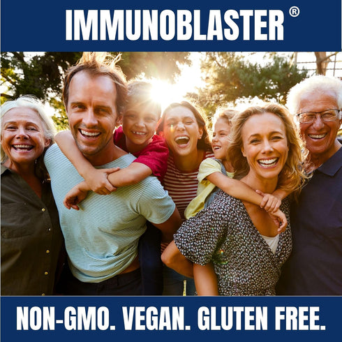ImmunoBlaster Zinc Quercetin 500mg with Vitamin D and C, Antioxidant Immune Support Supplement for Men and Women - 60