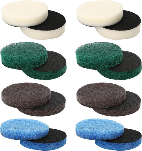 16pcs Power Scrubber Pad Set Compatible with Dremel Versa PC10 Ruby Horsepower Electric Cleaning Tool