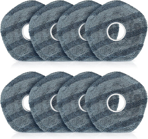 8 Pack Mop Pads Compatible with eufy X10 Pro Omni / X9 Pro Robot Vacuum Cleaner, Spin Cleaning Pads Replacement Set