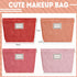 Sanwuta 4 Pack Velvet Makeup Bag, Large Capacity Corduroy Cosmetic Pouch Zipper Canvas Travel Toiletry Bag for Girls