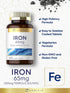 Carlyle Iron Ferrous Sulfate 65 mg | 400 Tablets | Non-GMO, Gluten Free, Vegetarian High Potency Supplement