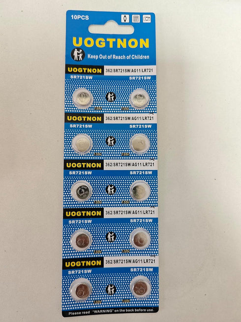 UOGTNON 362 SR721SW Watch Battery 1.5V Button Cell (10-Pack)