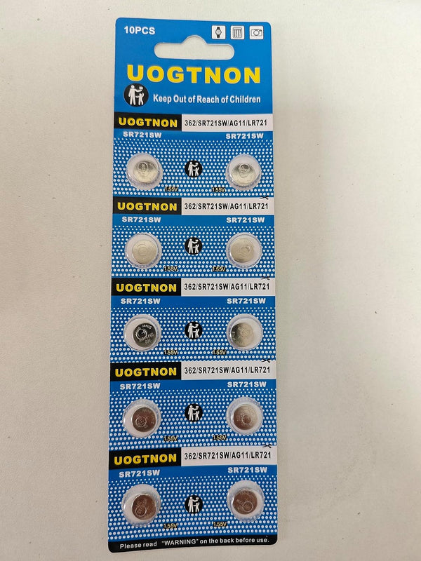 UOGTNON 362 SR721SW Watch Battery 1.5V Button Cell (10-Pack)