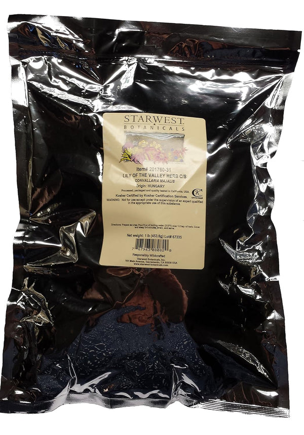 Starwest Botanicals Lily Of The Valley Herb C/S Wildcrafted,1 lb (453 g)