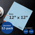 Microfiber Cloth - 12-Pack, 12" x 12" Oversized, Washable and Durable for Glasses, Lenses, Electronics