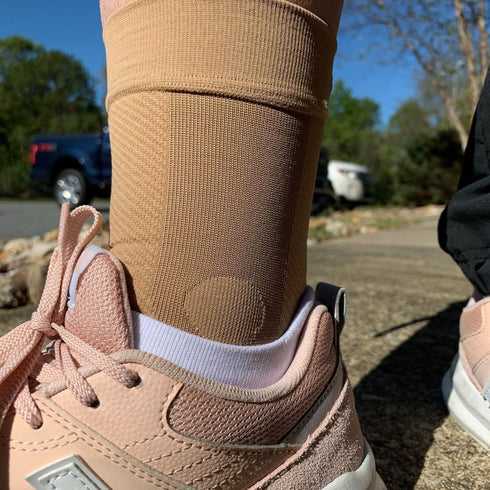 OrthoSleeve Compression Ankle Brace for ankle support, sprains, instability, and general pain, achilles tendonitis wrap