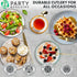 Set, 80 32 16 32 PARTY BARGAINS Disposable Plastic Cutlery Piece Infinity Design Flatware, Heavy Duty Forks, Knives
