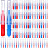 BBTO 100 Pcs Braces Dental Brush Flosser, Interdental Brush Toothpick for Oral Dental Cleaning Tool (Red and Blue)