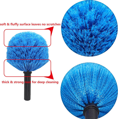Twist-On Cobweb Duster Head, Soft Bristles Spider Web Duster Brush for Indoor & Outdoor Cleaning