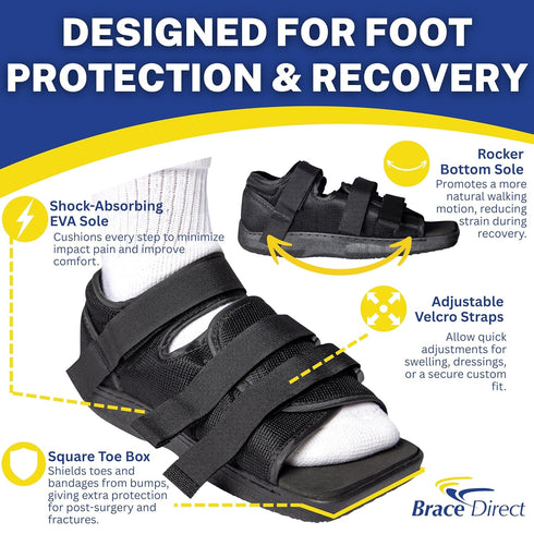 L3260 Immobilizer 6.5-8) Brace Direct Post Op Shoe & Medical Foot Brace Stress Fracture, Broken Toe & Bunion Support