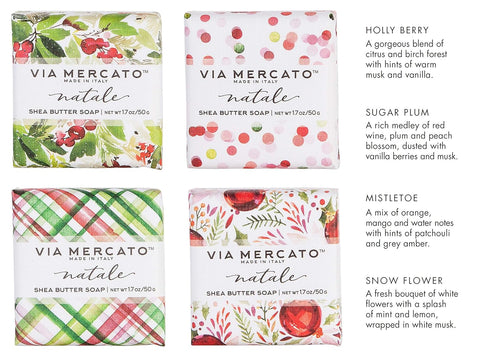 Natale Luxury Gift Box Shea Butter Soap Set of 4, 50g Each - Natale