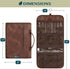 PAVILIA Hanging Toiletry Bag - Travel Kit Organizer for Men Women, Waterproof Dopp Case, Brown