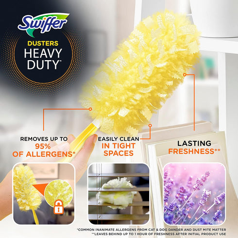 Swiffer Dusters Heavy Duty Multi-Surface Duster Refills, Lavender Scent, 11 Count