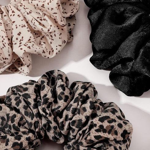 Scrunchies Hair Ties for Women - Big Silk Satin Scrunchie in Giant Purple, Cute Jumbo Hair Accessories