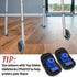 1 Pair Durable Dark Blue Ski Glides for Drive Walkers