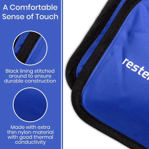 2 Pack Large Ice Packs for Injuries, 11" x 14.5", Hot & Cold Reusable Gel Pack, Durable Construction, Flexible When