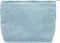 Large Zipper Corduroy Makeup Bag for Women, Travel Canvas Cosmetic Organizer, Brush Storage, Blue