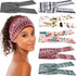 WILLBOND 6 Pieces Wide Headbands for Women, Adjustable Knotted African Hairband, Non-Slip Floral Hairbands for Yoga.