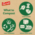 Glad Kitchen Compost Bags, 100% Compostable, 2.6 Gallon Unscented - 22 Count