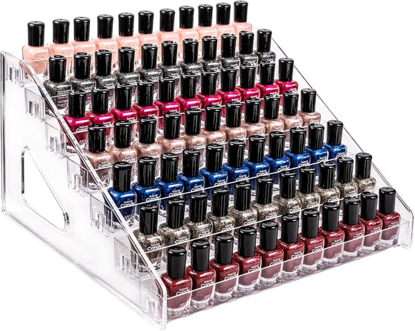 Nail Polish Organizer, 7 Layers Upgraded Acrylic Display Rack for Nail Polish, Sunglasses, Essential Oils, Makeup
