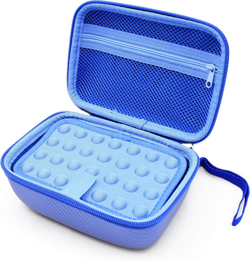 CASEMATIX Blue Travel Case Bag - Compatible with Asthma Inhaler, Masks, Spacer Chamber, CASE ONLY