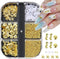Summer Nail Charms, 3D Beach Seashell Starfish Gold Gems for Ocean Theme Manicure Decoration Supplies