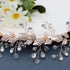 Rose Gold Crystal Bridal Headbands Wedding Headpieces Leaves Design Hair Band Hair Accessories for Brides Bridesmaid