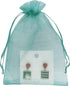 100PCS Teal Sheer Organza Bags 5''X7'', Drawstring Jewelry Gift Bags for Baby Shower Wedding Party Favor Pouch Goodie