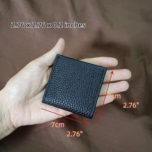 Stylish PU Leather Condom Holder - Black Mini Purse for Men
