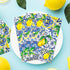 Ysqool 20 Summer Pcs Lemon Napkins, Blue and Yellow Tile Lemon Disposable Guest Towels, Fruit Napkins Decorative Paper