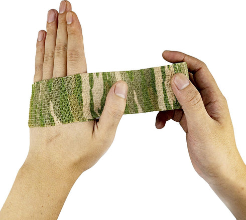 9 Rolls Self Adhesive Wrap Athletic Tape Gauze - Breathable Elastic Cohesive Bandage for Sports Injury & Pet (Forest