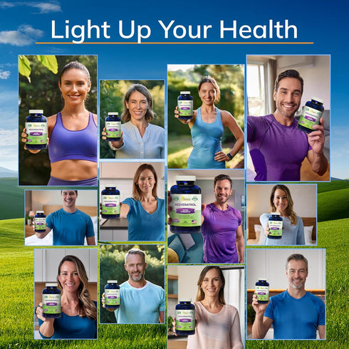 100% Natural Resveratrol Supplement, 1000mg Max Strength (180 Capsules) for Heart Health & Antioxidants