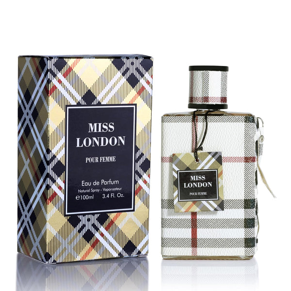 Miss London for Women Eau De Parfum - 100ml Bottle with Honeysuckle, Rose, Jasmine, Peony