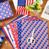 SANNIX 100 Sheets 4th of July Tissue Paper, Red Blue White Stars Gift Wrapping for Independence Day Crafts