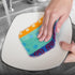 Reusable Dish Scrubber Sponge Set, Non-Scratch Scouring Pads & Cloths Made of Natural Organic Cotton Fibers (8)